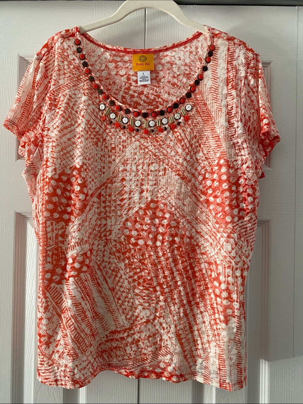 Sheer Burnout Beaded Top w/ Tank